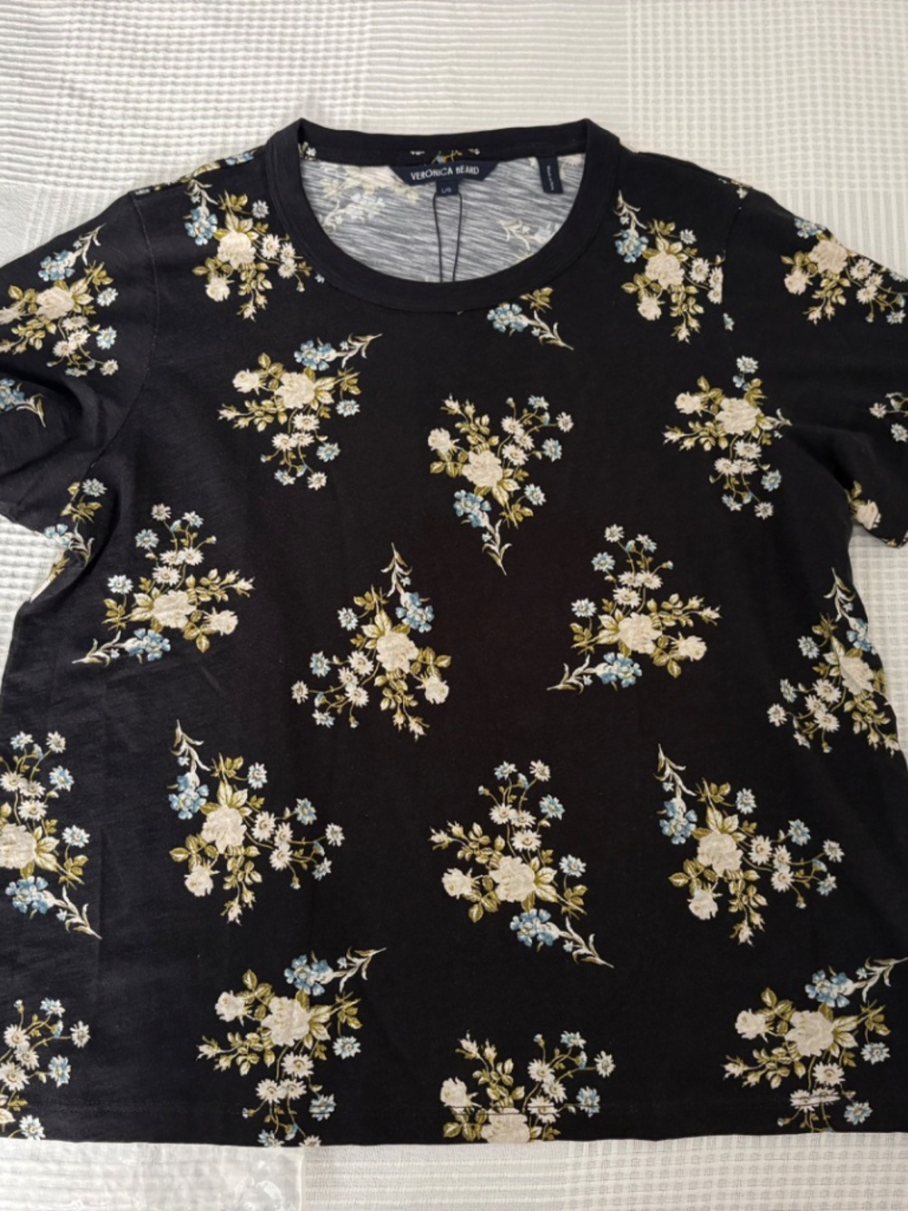 Veronica Beard Carla Floral Cotton Crewneck T-Shirt